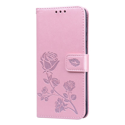 For Galaxy S20 Rose Embossed Horizontal Flip PU Leather Case with Holder & Card Slots & Wallet(Rose Gold)-garmade.com