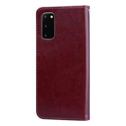 For Galaxy S20 Rose Embossed Horizontal Flip PU Leather Case with Holder & Card Slots & Wallet(Brown)-garmade.com
