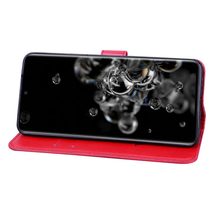 For Galaxy S20 Ultra Rose Embossed Horizontal Flip PU Leather Case with Holder & Card Slots & Wallet(Red)-garmade.com