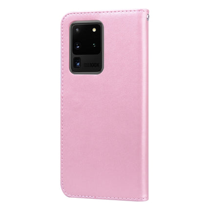 For Galaxy S20 Ultra Rose Embossed Horizontal Flip PU Leather Case with Holder & Card Slots & Wallet(Rose Gold)-garmade.com