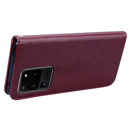 For Galaxy S20 Ultra Rose Embossed Horizontal Flip PU Leather Case with Holder & Card Slots & Wallet(Brown)-garmade.com