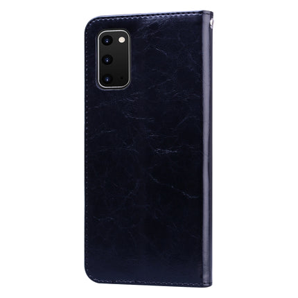 For Galaxy S20 Business Style Oil Wax Texture Horizontal Flip Leather Case, with Holder & Card Slots & Wallet(Black)-garmade.com
