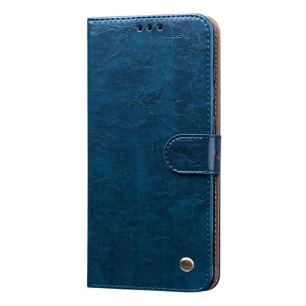 For Galaxy S20 Plus Business Style Oil Wax Texture Horizontal Flip Leather Case, with Holder & Card Slots & Wallet(Blue)-garmade.com