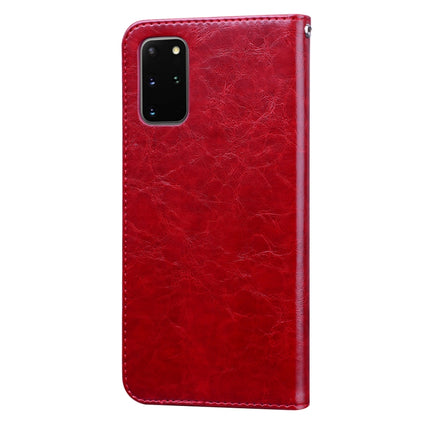For Galaxy S20 Plus Business Style Oil Wax Texture Horizontal Flip Leather Case, with Holder & Card Slots & Wallet(Red)-garmade.com