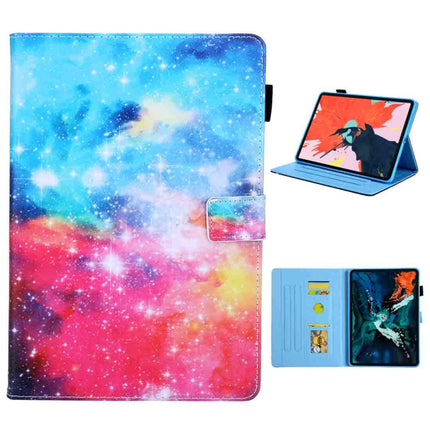 For iPad Pro 11 (2020) & (2018) Painted Pattern Tablet PC Protective Leather Case with Bracket & Card Slot & Photo Holder(Beautiful Starry Sky)-garmade.com