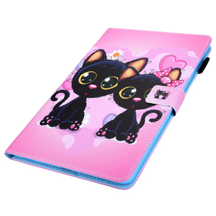 For iPad Pro 11 (2020) & (2018) Painted Pattern Tablet PC Protective Leather Case with Bracket & Card Slot & Photo Holder(Two Black Cats)-garmade.com