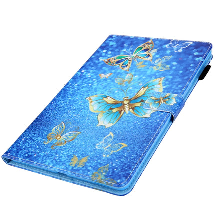 For iPad Pro 11 (2020) & (2018) Painted Pattern Tablet PC Protective Leather Case with Bracket & Card Slot & Photo Holder(Golden Butterfly)-garmade.com