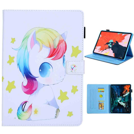 For iPad Pro 11 (2020) & (2018) Painted Pattern Tablet PC Protective Leather Case with Bracket & Card Slot & Photo Holder(Unicorn Baby)-garmade.com