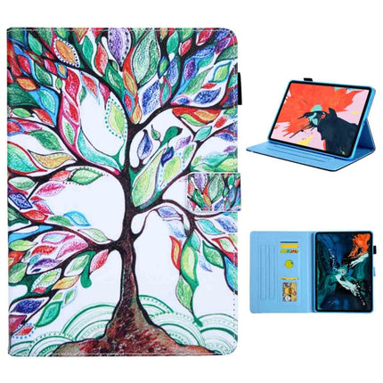 For iPad Pro 11 (2020) & (2018) Painted Pattern Tablet PC Protective Leather Case with Bracket & Card Slot & Photo Holder(Life Tree)-garmade.com