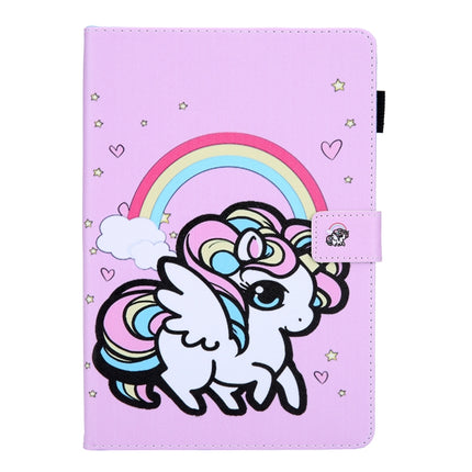 For iPad Pro 11 (2020) & (2018) Painted Pattern Tablet PC Protective Leather Case with Bracket & Card Slot & Photo Holder(Rainbow Unicorn)-garmade.com