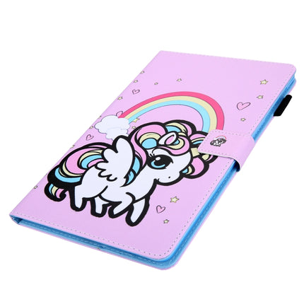 For iPad Pro 11 (2020) & (2018) Painted Pattern Tablet PC Protective Leather Case with Bracket & Card Slot & Photo Holder(Rainbow Unicorn)-garmade.com