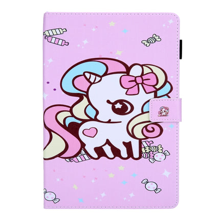 For iPad Pro 11 (2020) & (2018) Painted Pattern Tablet PC Protective Leather Case with Bracket & Card Slot & Photo Holder(Candy Unicorn)-garmade.com