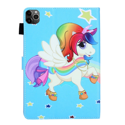 For iPad Pro 11 (2020) & (2018) Painted Pattern Tablet PC Protective Leather Case with Bracket & Card Slot & Photo Holder(Star Unicorn)-garmade.com
