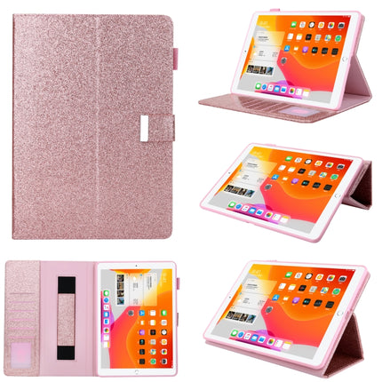 For iPad Pro 11 (2020) & (2018) Small Metal Button Magnetic Attraction Tablet PC Protective Leather Case with Deformable Bracket & Handle & Card Slots & Pen Slot & Sleep / Wake-up Function(Rose Gold)-garmade.com