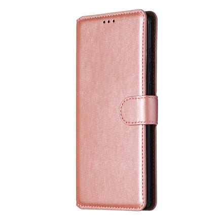 For Galaxy S20+ Classic Calf Texture Magnetic Attraction Horizontal Flip Leather Case with Stand & Card Slots & Wallet Function(Rose Gold)-garmade.com