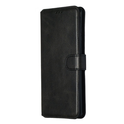 For Galaxy S20 Ultra Classic Calf Texture Magnetic Attraction Horizontal Flip Leather Case with Stand & Card Slots & Wallet Function(Black)-garmade.com