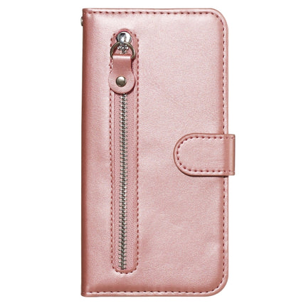 For Galaxy S20+ Fashion Calf Texture Zipper Horizontal Flip Leather Case with Stand & Card Slots & Wallet Function(Rose Gold)-garmade.com