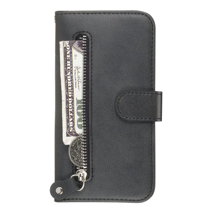 For Galaxy S20 Ultra Fashion Calf Texture Zipper Horizontal Flip Leather Case with Stand & Card Slots & Wallet Function(Black)-garmade.com