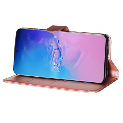 For Galaxy S20 Ultra Fashion Calf Texture Zipper Horizontal Flip Leather Case with Stand & Card Slots & Wallet Function(Rose Gold)-garmade.com