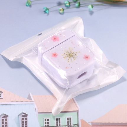 For AirPods 1 / 2 Gypsophila Flowers Pattern Wireless Earphone Protective Case(Pink)-garmade.com