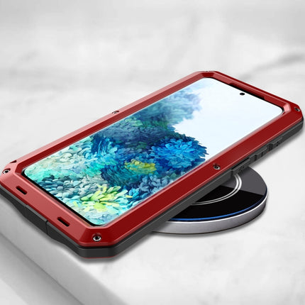 For Galaxy S20 Shockproof Life Waterproof Silicone + Zinc Alloy Protective Case(Red)-garmade.com