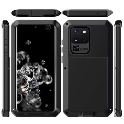 For Galaxy S20 Ultra Shockproof Life Waterproof Silicone + Zinc Alloy Protective Case(Black)-garmade.com