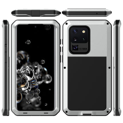 For Galaxy S20 Ultra Shockproof Life Waterproof Silicone + Zinc Alloy Protective Case(Silver)-garmade.com