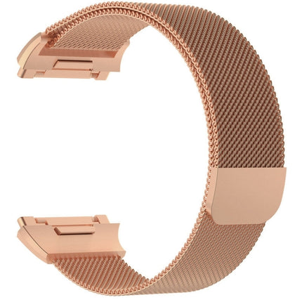 For FITBIT Ionic Milanese Watch Strap Small Size : 20.6X2.2cm(Rose Gold)-garmade.com