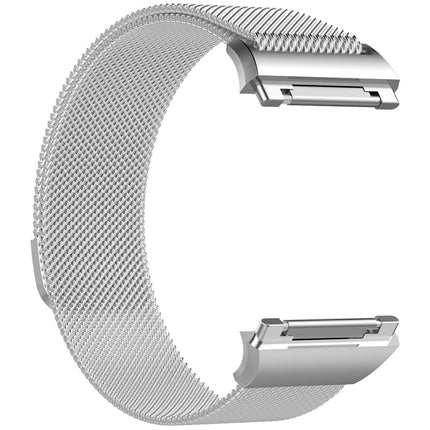 For FITBIT Ionic Milanese Watch Strap Small Size : 20.6X2.2cm(Silver)-garmade.com