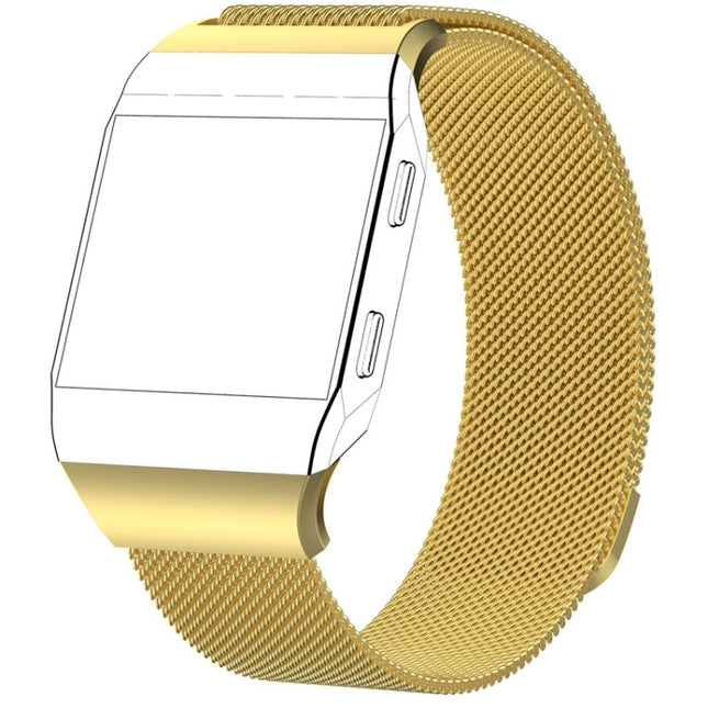 For FITBIT Ionic Milanese Watch Strap Small Size : 20.6X2.2cm(Golden)-garmade.com