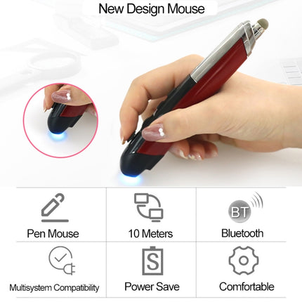 PR-08 Multifunctional Wireless Bluetooth Pen Mouse Capacitive Pen Mouse(Red)-garmade.com