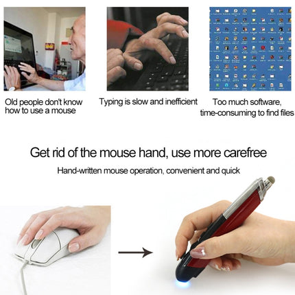 PR-08 Multifunctional Wireless Bluetooth Pen Mouse Capacitive Pen Mouse(Blue)-garmade.com