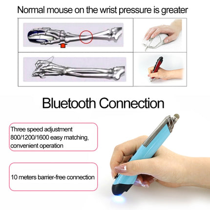 PR-08 Multifunctional Wireless Bluetooth Pen Mouse Capacitive Pen Mouse(Blue)-garmade.com