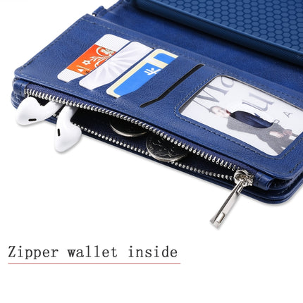 For Galaxy S20+ 2 in 1 Solid Color Zipper Shockproof Protective Case with Card Slots & Bracket & Photo Holder & Wallet Function(Black)-garmade.com