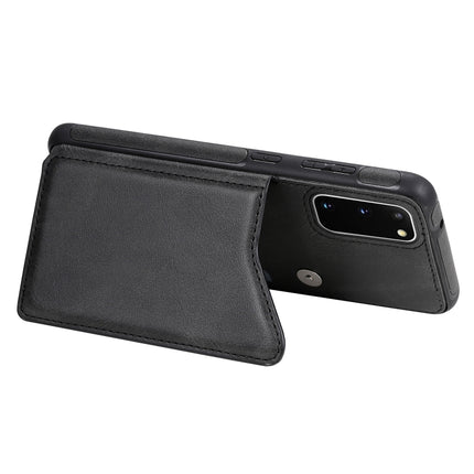 For Galaxy S20 Calf Texture Horizontal Flip Leather Case with Holder & Card Slots & Frame(Black)-garmade.com
