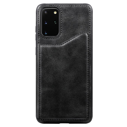 For Galaxy S20 Plus Calf Texture Horizontal Flip Leather Case with Holder & Card Slots & Frame(Black)-garmade.com