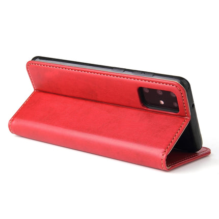 For Galaxy S20+ Fierre Shann PU Genuine Leather Texture Horizontal Flip Leather Case with Holder & Card Slots & Wallet(Red)-garmade.com