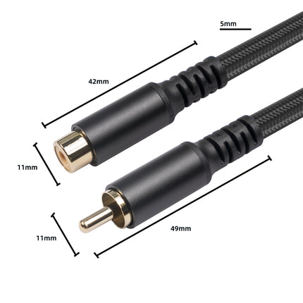 3709MF RCA Male to Female Audio & Video Extension Cable, Length:1.8m-garmade.com