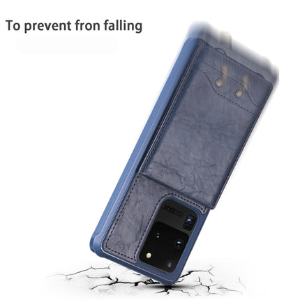 For Galaxy S20 Ultra Vertical Flip Shockproof Leather Protective Case with Long Rope, Support Card Slots & Bracket & Photo Holder & Wallet Function(Gray)-garmade.com