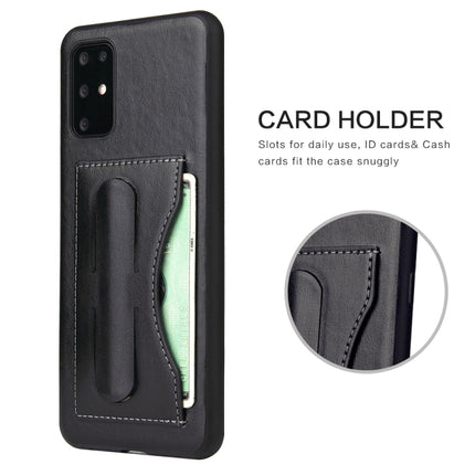 For Galaxy S20 Fierre Shann Full Coverage PU Leather Protective Case with Holder & Card Slot(Black)-garmade.com