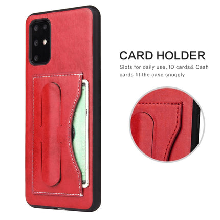 For Galaxy S20 Fierre Shann Full Coverage PU Leather Protective Case with Holder & Card Slot(Red)-garmade.com