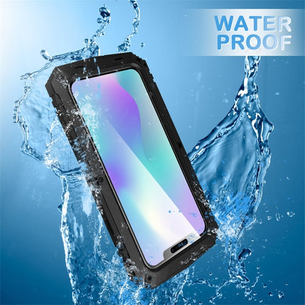 For iPhone 11 Shockproof Waterproof Dust-proof Metal + Silicone Protective Case with Holder(Black)-garmade.com