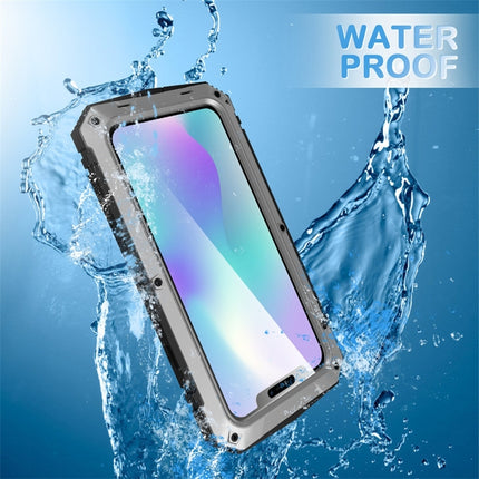 For iPhone 11 Shockproof Waterproof Dust-proof Metal + Silicone Protective Case with Holder(Silver)-garmade.com