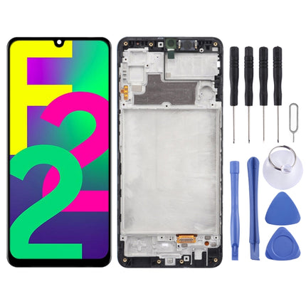 Original Super AMOLED LCD Screen For Samsung Galaxy Galaxy F22 Digitizer Full Assembly with Frame-garmade.com