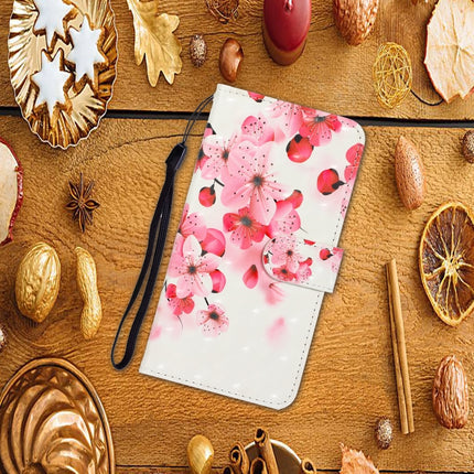For Galaxy S20 3D Colored Drawing Horizontal Flip Leather Case with Holder & Card Slot & Wallet(Red Flower)-garmade.com