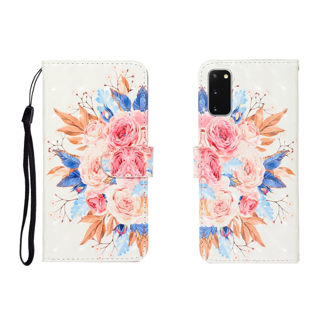 For Galaxy S20 3D Colored Drawing Horizontal Flip Leather Case with Holder & Card Slot & Wallet(Sun Flower)-garmade.com