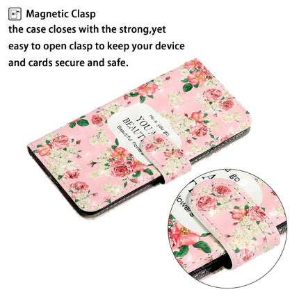 For Galaxy S20 3D Colored Drawing Horizontal Flip Leather Case with Holder & Card Slot & Wallet(Rose Flower)-garmade.com