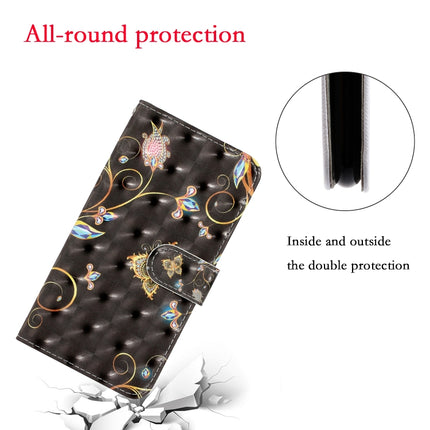 For Galaxy S20 Ultra 3D Colored Drawing Horizontal Flip Leather Case with Holder & Card Slot & Wallet(Black Butterfly)-garmade.com