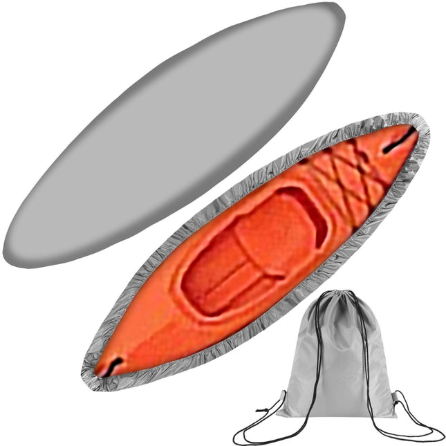 210D Oxford Cloth Outdoor Waterproof Sunscreen Kayak Cover, For:2.6-3m(Grey)-garmade.com