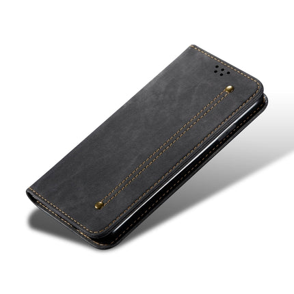 For Galaxy S20 Plus Denim Texture Casual Style Horizontal Flip Leather Case with Holder & Card Slots & Wallet(Black)-garmade.com